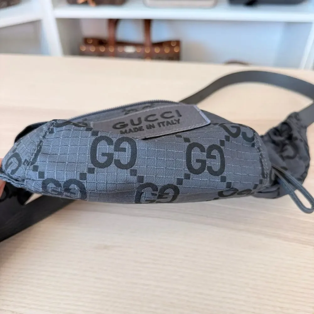 Gucci GG Nylon Ripstop Belt Bag Grey - Picture 7 of 12